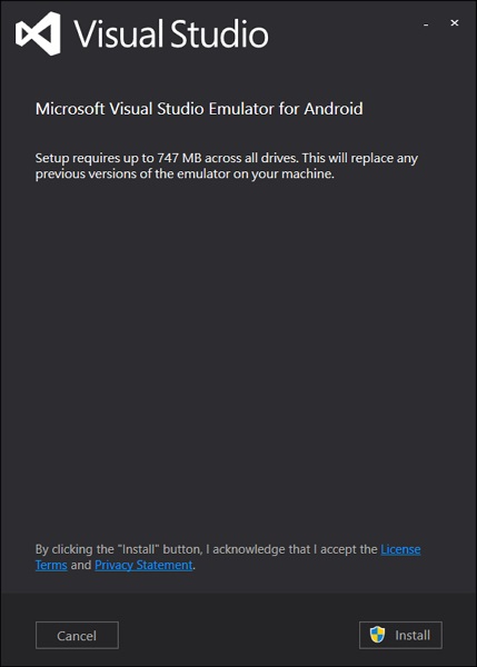 Visual Studio Android 2